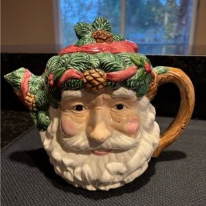 Holiday Santa Claus Ceramic Teapot
